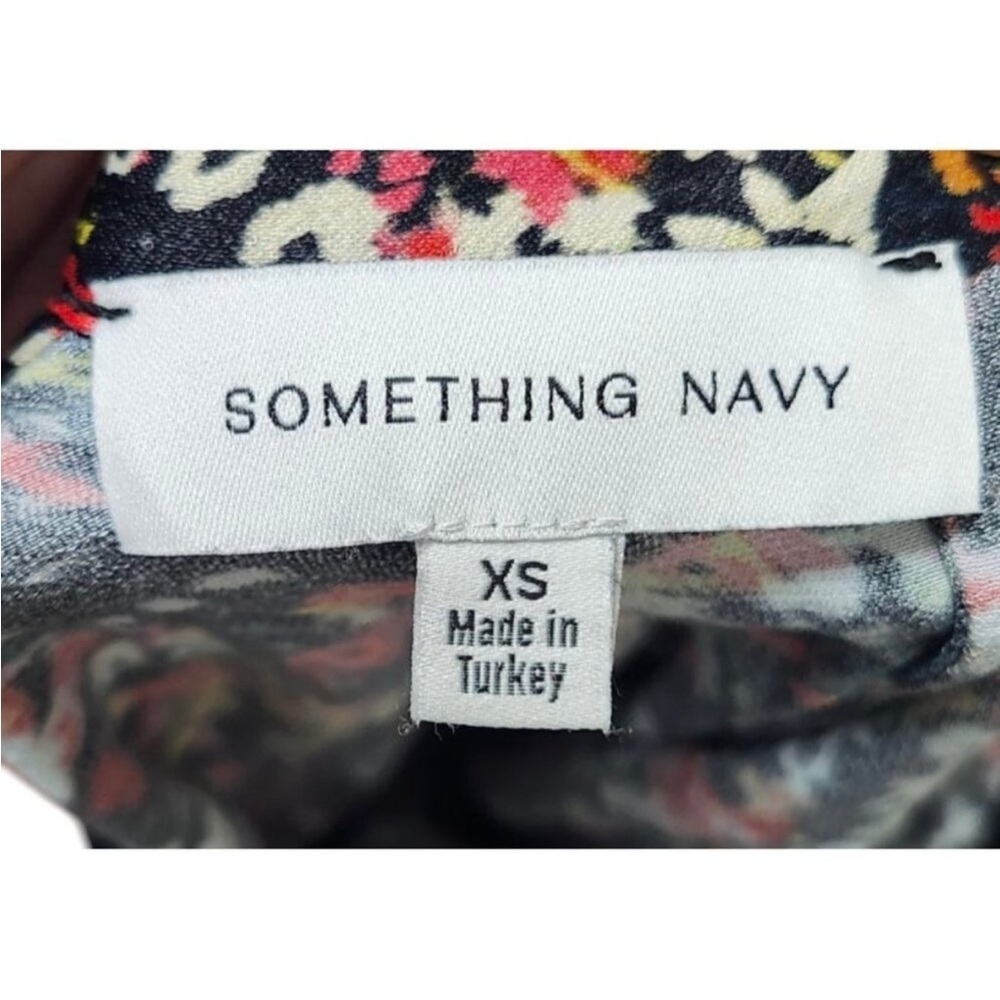 Something Navy Meadow Mock neck Multicolor Floral Long Sleeve Dress Size XS - Picture 10 of 15